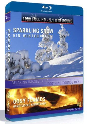 Sparkling Snow / Cosy Flames (Winterlandschaften + Kaminfeuer) [Blu-ray]