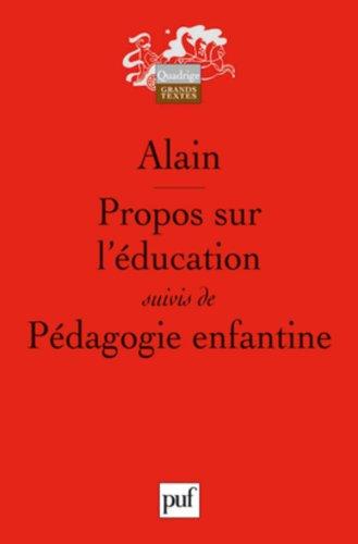 Propos sur l'éducation. Pédagogie enfantine