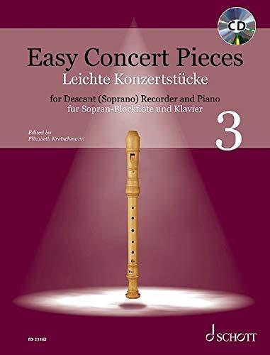 Easy Concert Pieces: 21 Pieces from 5 Centuries. Band 3. Sopran-Blockflöte und Klavier. Ausgabe mit CD.