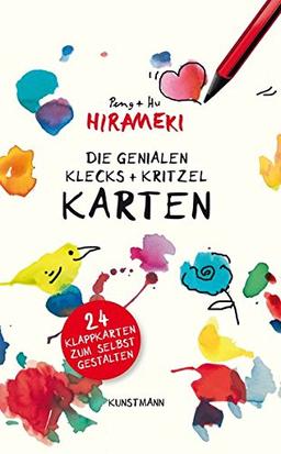 Die genialen Hirameki.Klecks+Kritzel-Karten: 24 Klapp-Karten mit Umschlägen zum Selbstgestalten