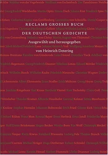 Reclams großes Buch der deutschen Gedichte: Vom Mittelalter bis ins 21. Jahrhundert