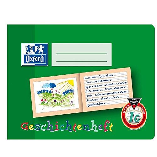 Oxford 100050103 Geschichtenheft, A5 quer, 1G, 16, robuster, abwischbarer Deckel