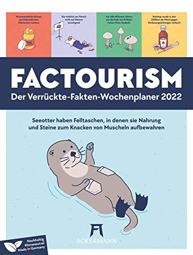 Factourism - Wochenplaner Kalender 2022, Wandkalender USA im Hochformat (25x33 cm) - Infografik-Wochenkalender mit Rätseln und Sudokus auf der Rückseite: Der Verrückte-Fakten-Wochenplaner