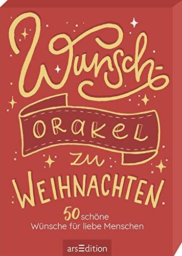 Wunschorakel zu Weihnachten: 50 schöne Wünsche für liebe Menschen | Kartenbox mit einer Handvoll lieber Wünsche