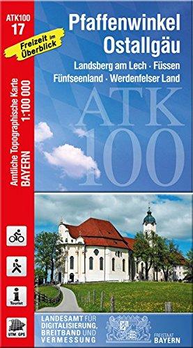 ATK100-17 Pfaffenwinkel, Ostallgäu (Amtliche Topographische Karte 1:100000): Landsberg am Lech, Füssen, Fünfseenland, Werdenfelser Land, (ATK100 Amtliche Topographische Karte 1:100000 Bayern)