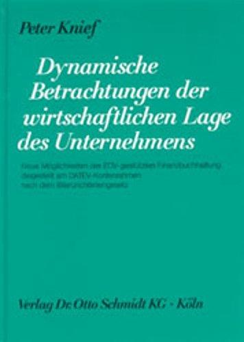 Dynamische Betrachtungen der wirtschaftlichen Lage des Unternehmens: Neue Möglichkeiten der EDV-gestützten Finanzbuchhaltung dargestellt am DATEV-Kontenrahmen nach dem Bilanzrichtliniengesetz