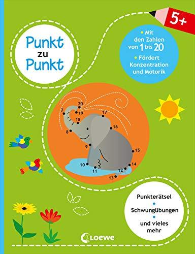 Punkt zu Punkt - Mit den Zahlen von 1 bis 20 (grün): Punkterätsel für Kinder ab 5 Jahre