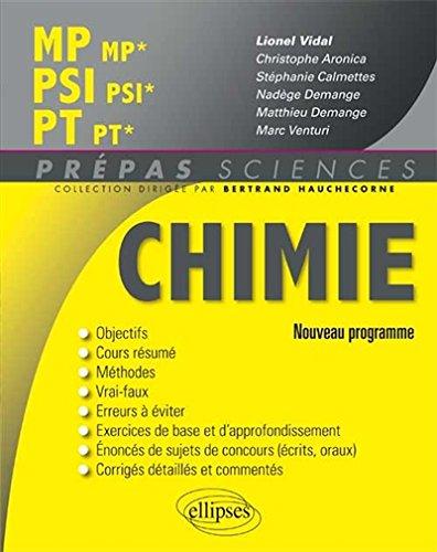 Chimie MP-MP*, PSI-PSI*, PT-PT* : nouveau programme 2014