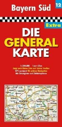 Die Generalkarte Extra Bayern Süd 1:200 000