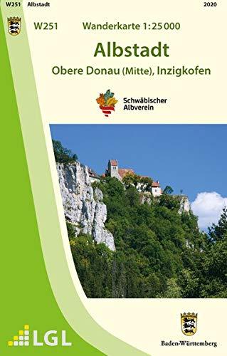 W251 Wanderkarte 1:25000 Albstadt: Obere Donau (Mitte), Inzigkofen