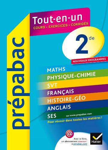 Tout-en-un, 2de : cours, exercices, corrigés : nouveaux programmes