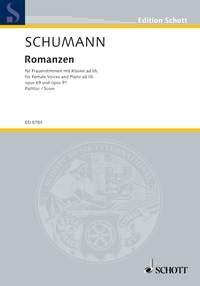 Romanzen: op. 69 u. 91. Frauenstimmen (SSAA bis SSSAAA); Klavier ad lib.. Partitur. (Edition Schott)