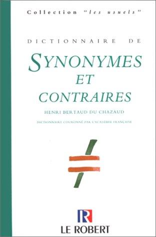 Dictionnaire des synonymes et contraires