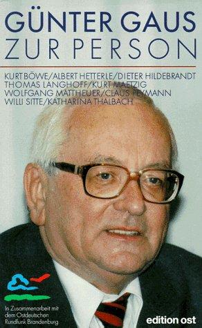 Zur Person, Bd.3, Kurt Böwe, Albert Hetterle, Dieter Hildebrandt, Thomas Langhoff, Kurt Maetzig, Wolfgang Mattheuer, Claus Peymann, Willi