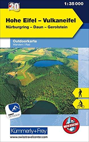 Hohe Eifel Vulkaneifel Nr. 20 Outdoorkarte Deutschland 1:35 000: Nürburgring, Daun, Gerolstein, free Download mit HKF Outdoor App (Kümmerly+Frey Outdoorkarten Deutschland)