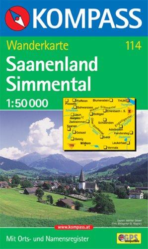 Saanenland, Simmental  1 : 50 000: Wanderkarte. GPS-genau