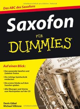 Saxofon für Dummies: Das ABC des Saxofons (Fur Dummies)