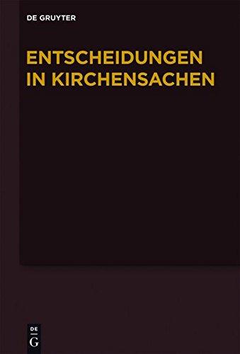 Entscheidungen in Kirchensachen seit 1946: 1.1.-30.06.2009