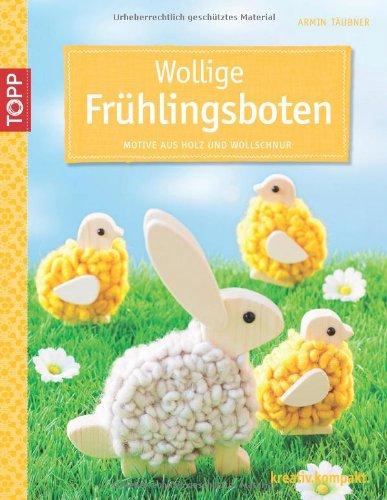 Wollige Frühlingsboten: Motive aus Holz und Wollschnur