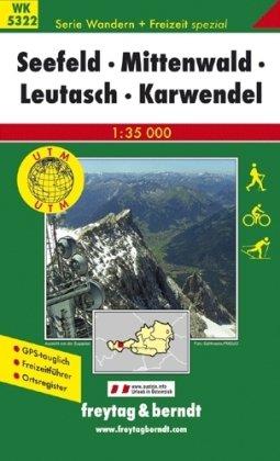 Freytag Berndt Wanderkarten, WK 5322, Seefeld - Mittenwald - Leutasch - Karwendel Maßstab 1:50 000