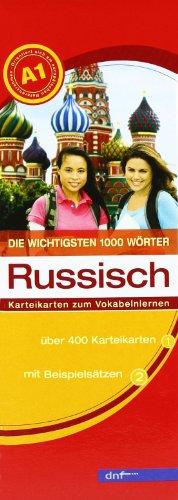 Karteikarten. Die wichtigsten 1000 Wörter Russisch: Karteikarten zum Vokabelnlernen. 400 Karteikarten mit Beispielsätzen