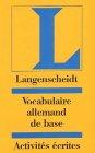 Langenscheidt Vocabulaire allemand de base, Activites ecrites