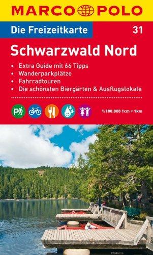 MARCO POLO Freizeitkarte Schwarzwald Nord 1:100.000: Extra Guide mit 66 Tipps. Wanderparkplätze. Fahrradtouren. Die schönsten Biergärten und Ausflugslokale