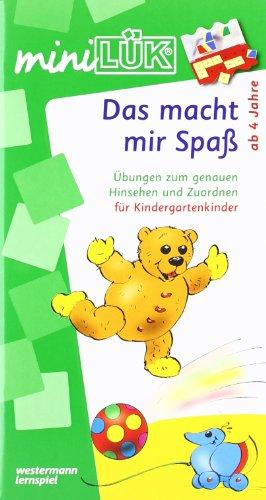 miniLÜK: Das macht mir Spaß: Übungen zum genauen Sehen und Zuordnen für Kindergartenkinder: Übungen zum genauen Sehen und Zuordnen. Für alle Kinder im Kindergartenalter