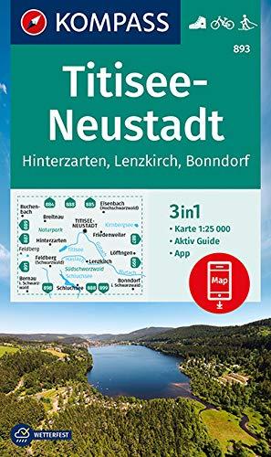 KOMPASS Wanderkarte Titisee-Neustadt: 3in1 Wanderkarte 1:25000 mit Aktiv Guide inklusive Karte zur offline Verwendung in der KOMPASS-App. Fahrradfahren. Langlaufen. (KOMPASS-Wanderkarten, Band 893)