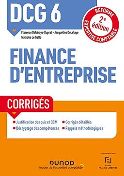 DCG 6, finance d'entreprise : corrigés : réforme expertise comptable