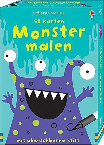 50 Karten: Monster malen: mit abwischbarem Stift