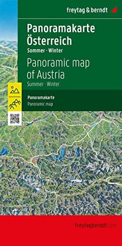 Österreich Panoramakarte, Sommer / Winter, freytag & berndt: Vorderseite Sommer, Rückseite Winter (freytag & berndt Auto + Freizeitkarten)