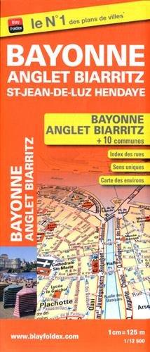 Plan de Bayonne, Anglet, Biarritz, Saint-Jean-de-Luz, Hendaye et 8 autres communes de l'agglomération