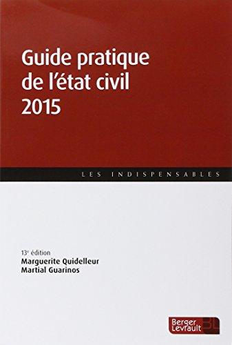 Guide pratique de l'état civil 2015