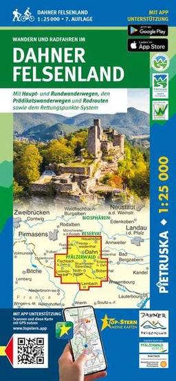 Dahner Felsenland: Wander-, Rad- und Freizeitkarte, Maßstab 1:25.000, 7. Auflage