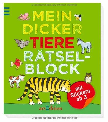 Mein dicker Tiere-Rätselblock (Mein dicker Kindergarten-Rätselblock)