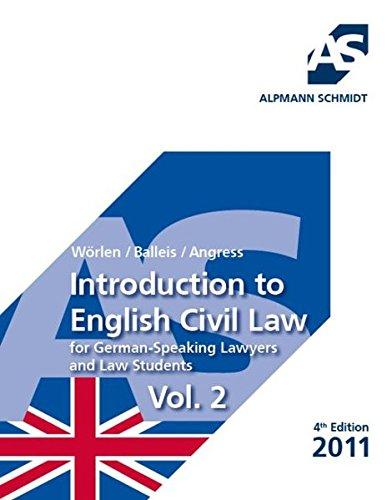 Introduction to English Civil Law: for German-Speaking Lawyers and Law Students Vol. 2