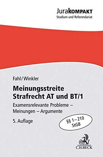 Meinungsstreite Strafrecht AT und BT/1: Examensrelevante Probleme, Meinungen, Argumente, §§ 1-210 StGB (Jura kompakt)