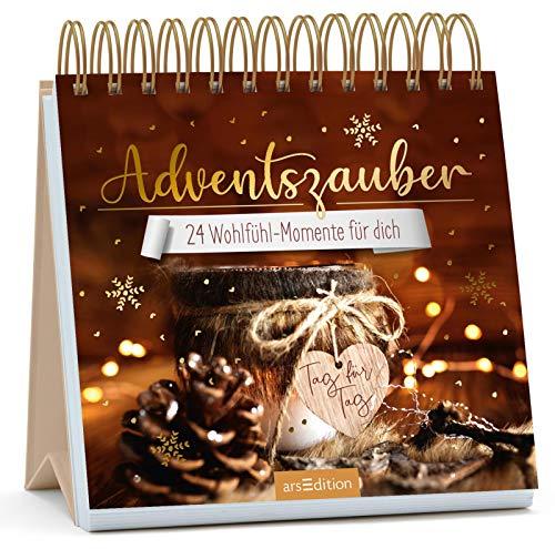 Adventszauber Tag für Tag. 24 Wohlfühl-Momente für dich: Adventskalender Aufsteller mit 24 Blättern