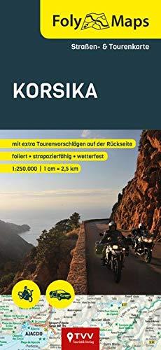 FolyMaps Karte Korsika 1:250 000: Straßen- und Tourenkarte