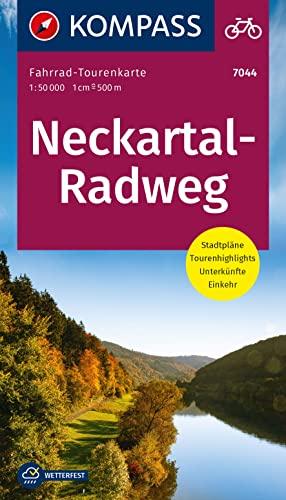 KOMPASS Fahrrad-Tourenkarte Neckartal-Radweg 1:50.000: Leporello Karte, reiß- und wetterfest