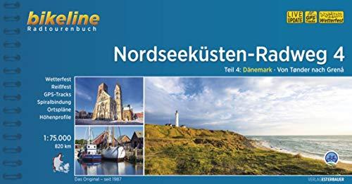 Nordseeküsten-Radweg. 1:75000 / Nordseeküsten-Radweg Teil 4: Dänemark - Von Tønder nach Grenâ, 820 km, 1:75.000, wetterfest/reißfest, GPS-Tracks Download, LiveUpdate