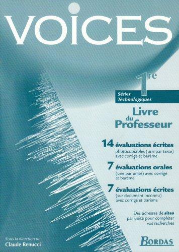 Anglais 1e Séries technologiques Voice : Livre du professeur (Voices)