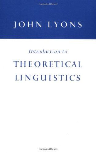 Introduction to Theoretical Linguistics