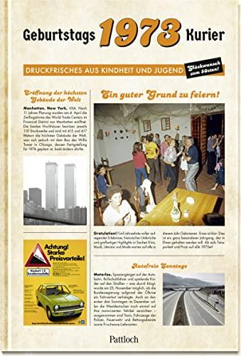 1973 - Geburtstagskurier: Druckfrisches aus Kindheit und Jugend | Zum 50. Geburtstag (Geschenke für runde Geburtstage 2023 und Jahrgangsbücher)