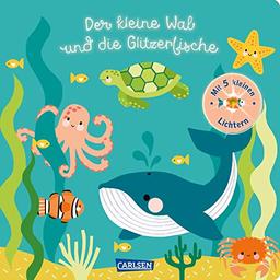 Der kleine Wal und die Glitzerfische: Tiergeschichte mit 5 Lichtern