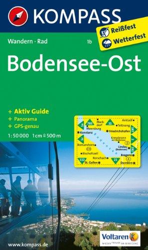 Bodensee Ost: Wanderkarte mit Aktiv Guide, Radwegen und Panorama. GPS-genau. 1:50000 (KOMPASS-Wanderkarten)