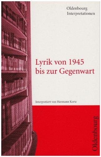 Lyrik von 1945 bis zur Gegenwart. Interpretationen