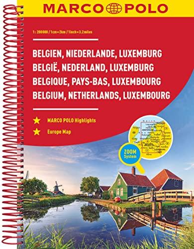 MARCO POLO Reiseatlas Benelux, Belgien, Niederlande, Luxemburg 1:200 000: mit Europa 1:4 500 000 (MARCO POLO Reiseatlanten)