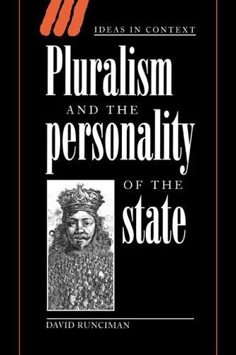 Pluralism & Personality of State (Ideas in Context, Band 47)